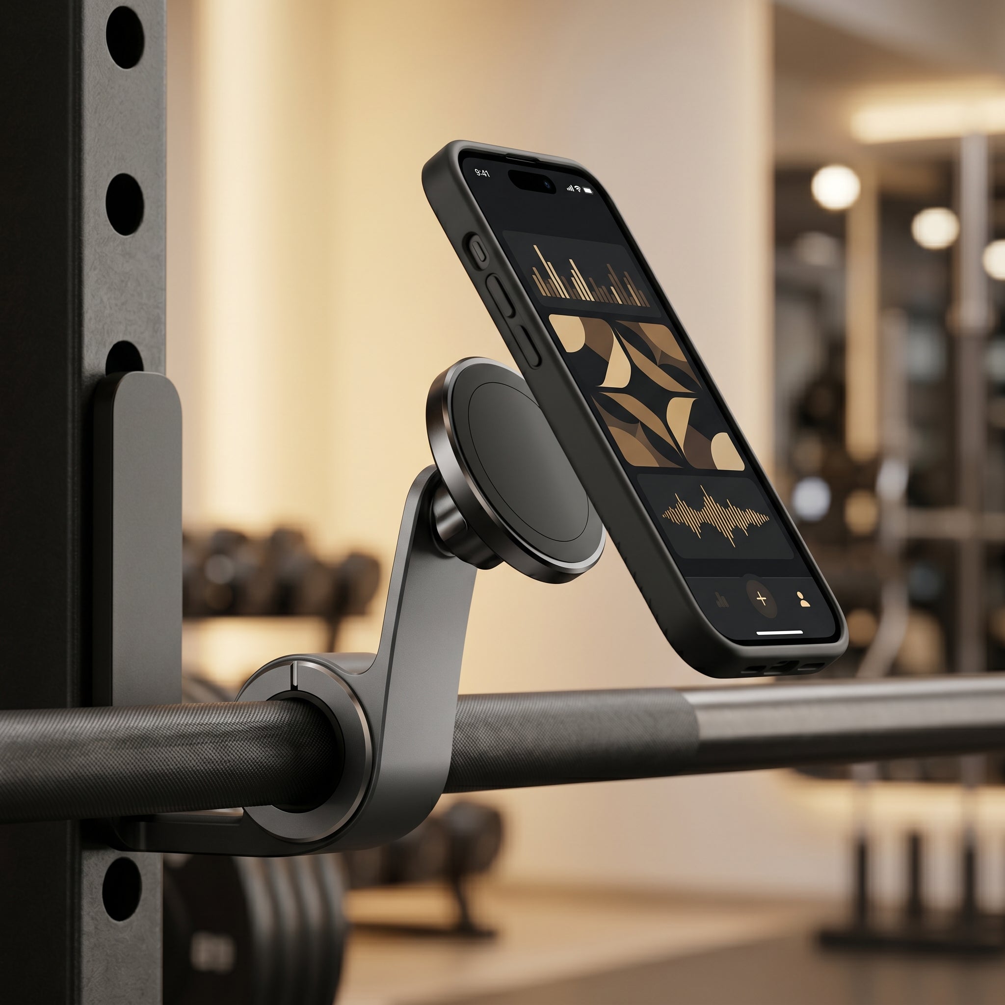 Magnetic Gym Phone Mount