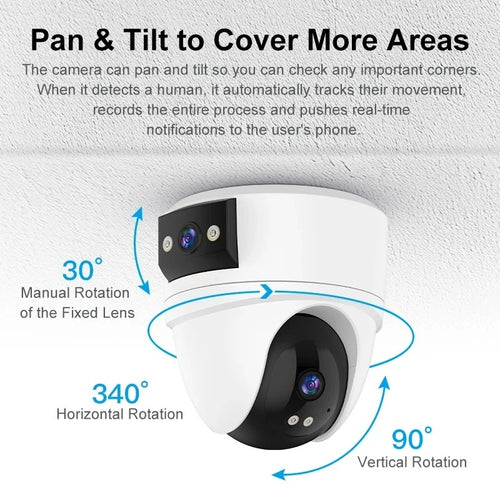 DualLens DualScreen Smart GuardCam Pro